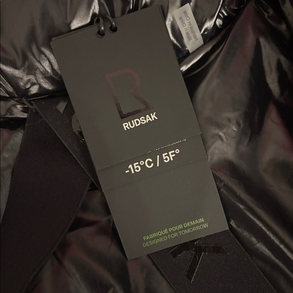 NWT Rudsak Laurence Winter Jacket black sequin, size medium - Picture 9 of 16